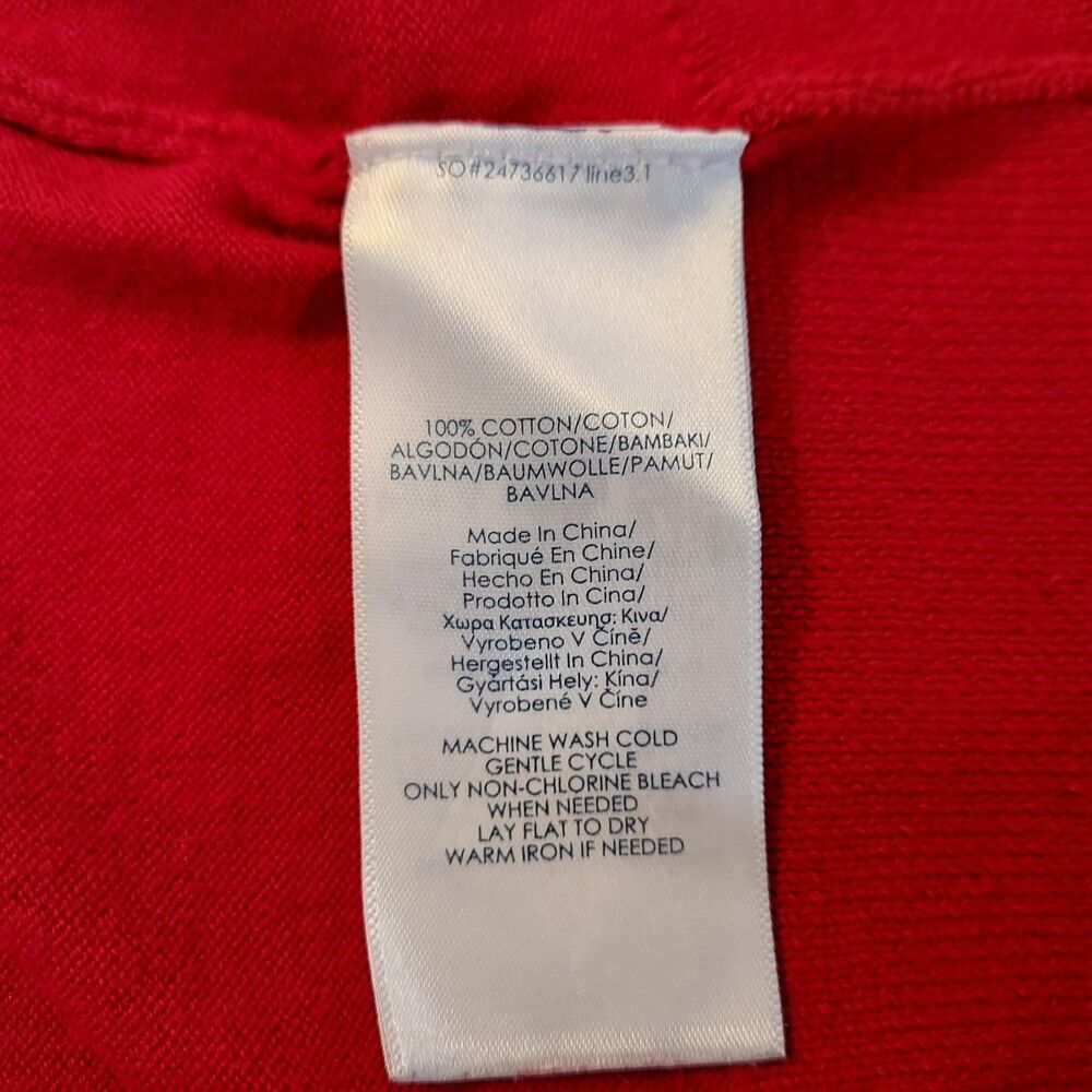 Chaps Red Turtleneck Top Women Size XXL Pullover Stretch 100% Cotton - Picture 8 of 12